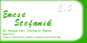 emese stefanik business card